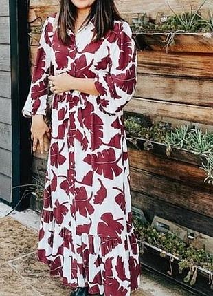 Шикарное платье из вискозы  zara2 фото