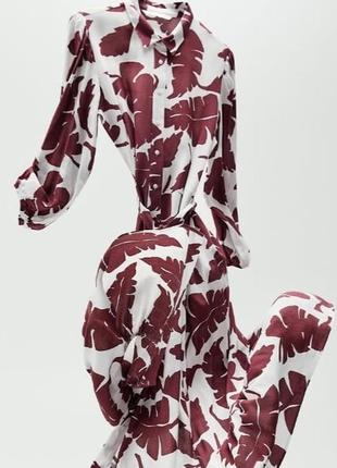 Шикарное платье из вискозы  zara8 фото