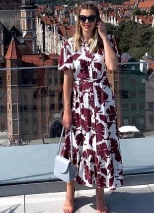 Шикарное платье из вискозы  zara3 фото