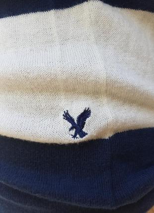 Вязаная мягкая полосатая футболка american eagle3 фото