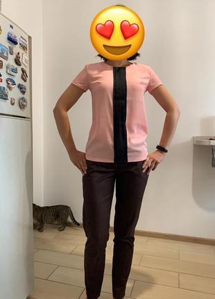 Блузка классика, розовая1 фото