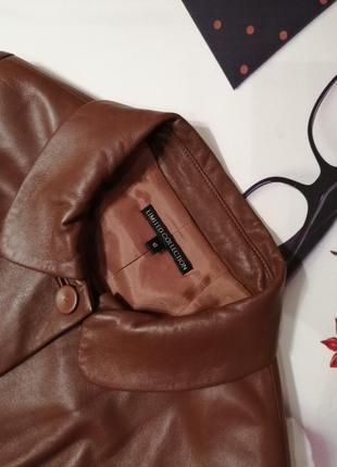 Крутая кожанная куртка marks&spencer, 100% натуральная кожа, размер 10/38 или м4 фото