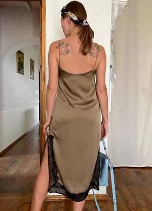 Шелковое платье в бельевом стиле 3