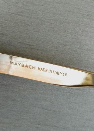 Maybach очки мужские солнцезащитные темно серый градиент в золотой металлической оправе6 фото