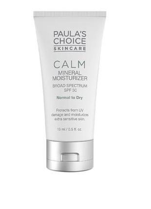 Paula's choice calm mineral moisturizer for normal to dry skin spf30 сонцезахисний крем ,15 мл