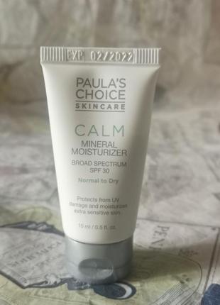 Paula's choice calm mineral moisturizer for normal to dry skin spf30 сонцезахисний крем ,15 мл2 фото