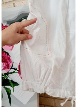 Хлопковая удлиненная белая рубашка george с карманами7 фото