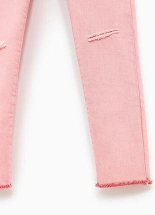 Розовые джинсы зара для девочки 4-5 лет zara испания размер 110 оригинал3 фото