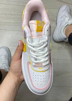 Nike air force shadow yellow кроссовки найк женские форсы аир форс кеды обувь взуття3 фото