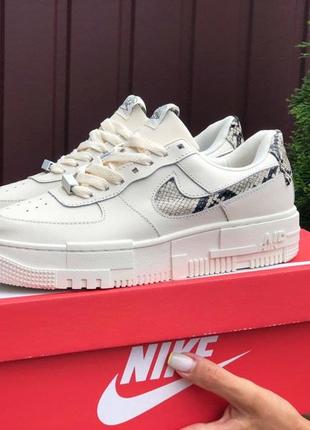 Nike air pixel🆕женские повседневные кожаные кроссовки найк пиксель🆕белые с серым