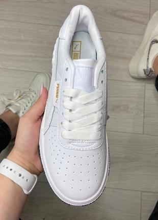 Puma cali white black кроссовки пума женские белые кали кеды5 фото