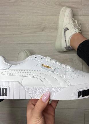 Puma cali white black кроссовки пума женские белые кали кеды1 фото