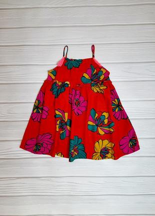 Платье нарядное тонкое катон сарафан цветы туника