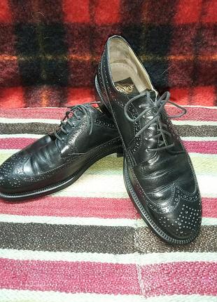 Туфли броги aldo brue кожаные made in italy