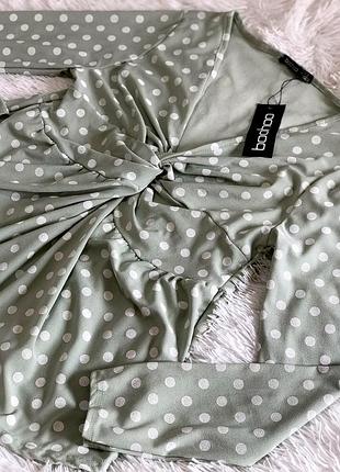 Нежная рубашка в горошек boohoo