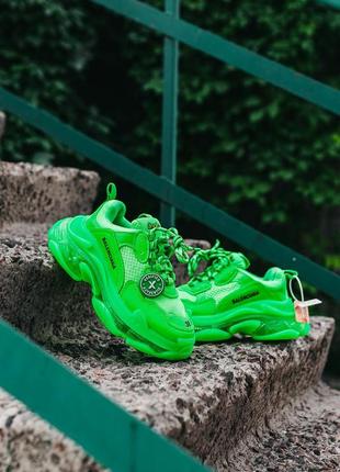 🔥🔥🔥женские кроссовки в стиле balenciaga  «neon green»3 фото