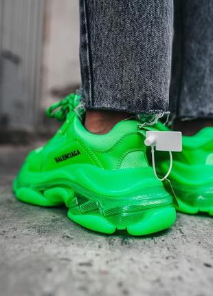 🔥🔥🔥женские кроссовки в стиле balenciaga  «neon green»9 фото