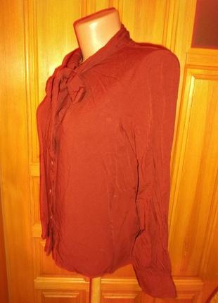 Блуза коричнева стильная вискоза р. s - vero moda2 фото