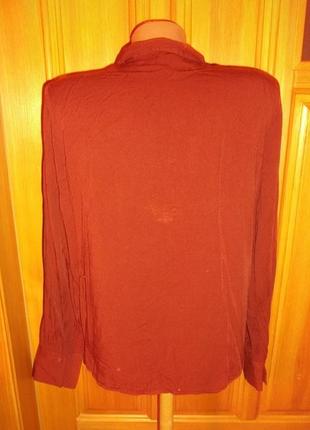 Блуза коричнева стильная вискоза р. s - vero moda3 фото