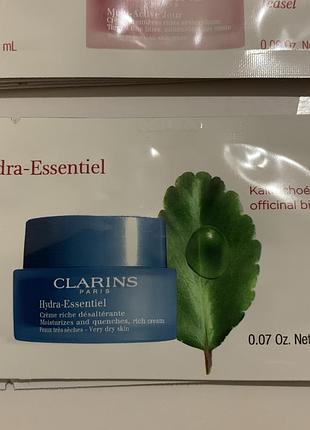 Clarins комплект пробники крем для лица 3