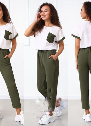 Жіночий літній костюм з брюками