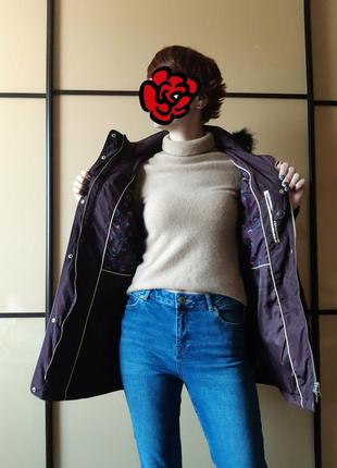 Куртка женская теплая  бордовая сливовая  на осень 🍂 ☃ зима от  marks&spenser колекцыя peruna9 фото