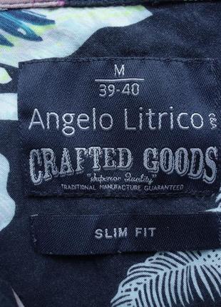 Рубашка  гавайская angelo litrico slim fit viscose гавайка (m)4 фото