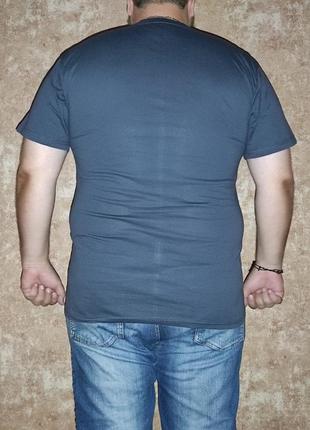 Батальная футболка антрацит , хлопок100% , тёмно серая большая унисекс футболка 3xl-5xl2 фото