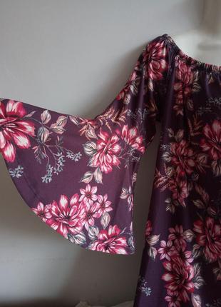 Блуза оверсайз, с открытыми плечами, от asos, р. 14/2 фото