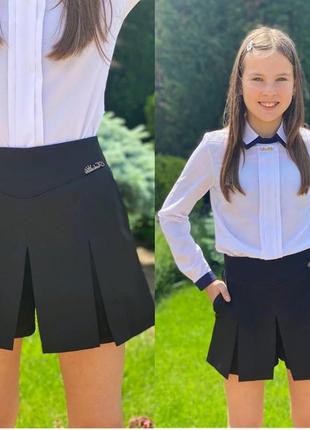 Оригинальные школьные шорты юбка на рост 116-1501 фото