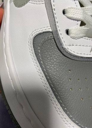 Nike air force shadow grey white кроссовки найк женские аир форс кеды обувь взуття3 фото