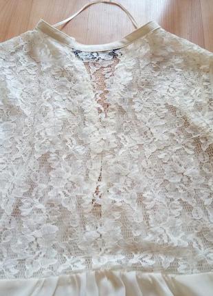 Блуза молочного цвета zara2 фото