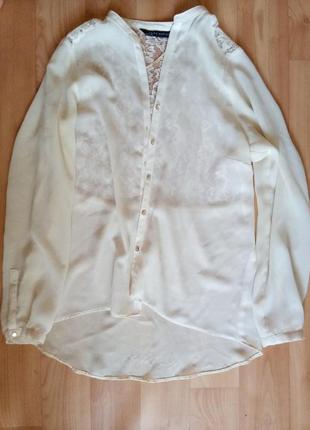 Блуза молочного цвета zara1 фото