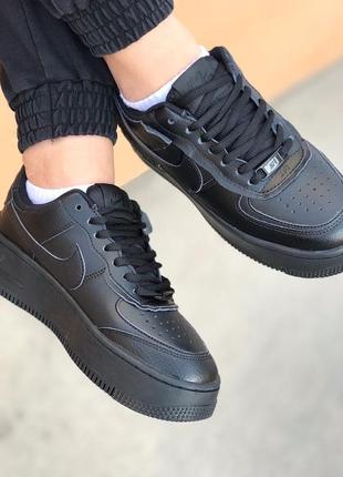 Nike air force shadow black кроссовки найк аир форс кеды обувь2 фото