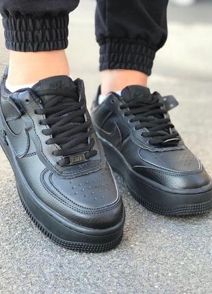 Nike air force shadow black кроссовки найк аир форс кеды обувь6 фото