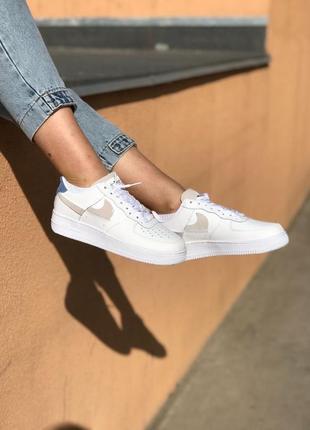 Nike air force white кроссовки найк женские форсы аир форс кеды обувь взуття2 фото