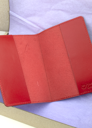 Женский набор 55: тревел конверт + футляр для очков + обложка на паспорт (красный)2 фото
