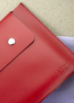 Женский набор 55: тревел конверт + футляр для очков + обложка на паспорт (красный)7 фото