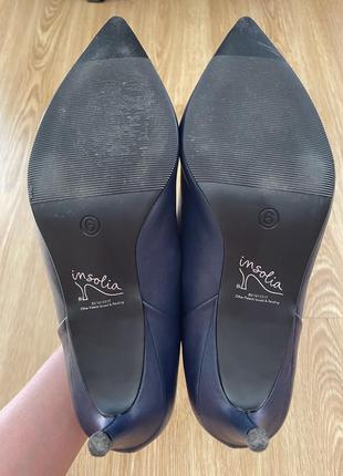 Туфли лодочки синие marks&spencer insolia р.65 фото