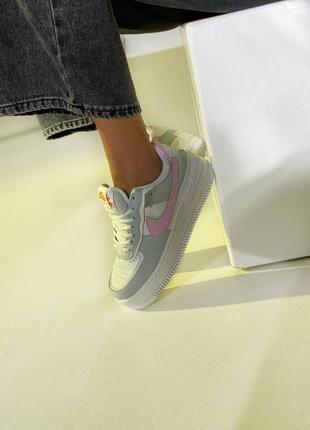 Nike air force shadow grey кроссовки найк женские форсы аир форс кеды обувь взуття7 фото