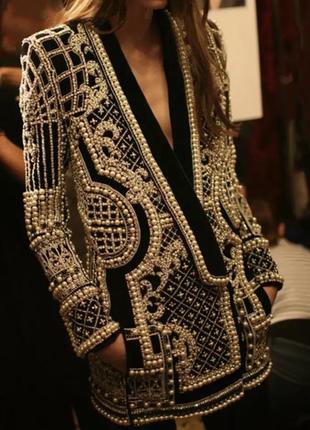 Жакет блейзер с вышивкой balmain
