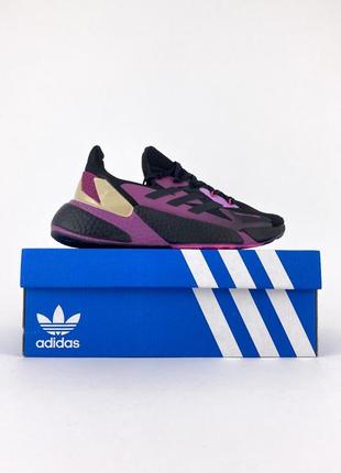 Легкие спортивные кроссовки adidas x9000l4 core black x purple демисезонные адидас4 фото