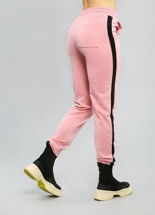 Спортивні штани джогери з лампасами чорний, сірий, білий, м'ята, рожевий4 фото