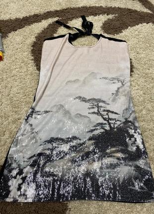 Платье сарафан в пайетках 12 m