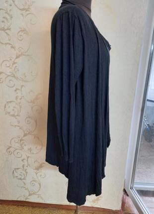 Чудесная лаконичная комфортная кофта женская кофточка черная батальная3 фото