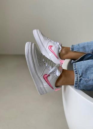 Nike air force love white кроссовки найк женские форсы аир форс кеды обувь взуття5 фото