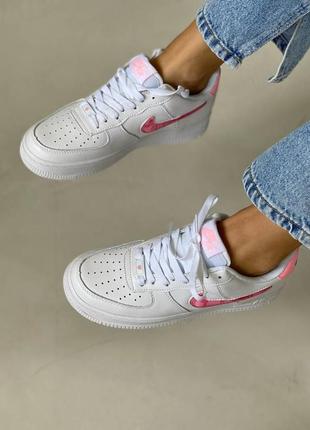 Nike air force love white кроссовки найк женские форсы аир форс кеды обувь взуття4 фото