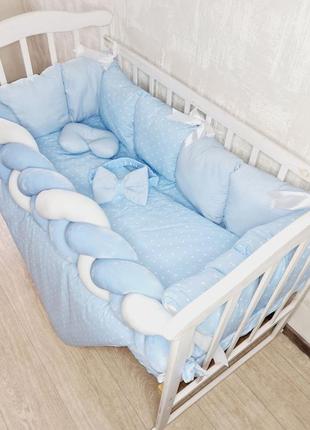 Набор детского постельного белья в кроватку для  новорожденных7 фото