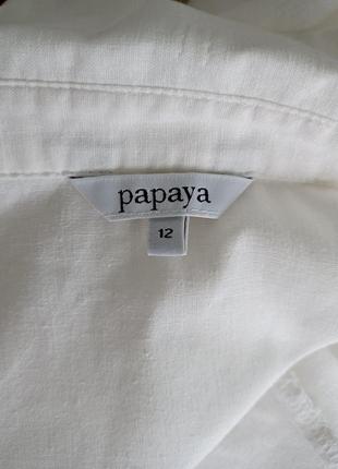 Платье-рубашка с коротким рукавом хлопок лен papaya 12 uk3 фото