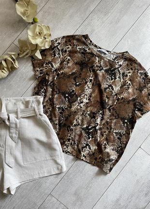 Футболка зара зміїний принт